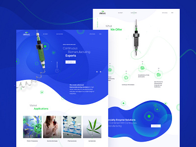 Biotech company website design 3d bio biotech biotechnology customdesign icon design interface organic art science technology ui uidesign uiux ux visual design webdesign website