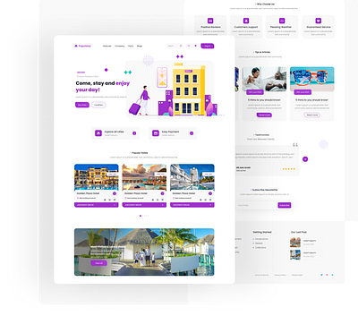 Hotels and resorts web ui agency app clean clean ui design design trend minimal ui ux ui website design