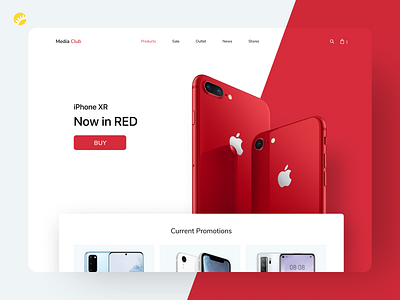 Media Market branding buying design high quality iphone mediamarket platform design red shopping store design trend ui uiuxdesign user interface ux webdesign website white