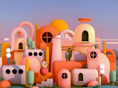 Dreamworld 3d 3dart 3dillustration blender blender3d c4d cinema4d design illustration