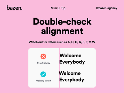 Mini UI Tip - Double check alignment alignment design agency design tip design tips designtips typo typographic typography typography art typography design typography poster ui ui ux ui design uidesign uiux ux ux ui ux design uxui