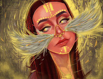 THE ANGELIC WITCH ancient egypt animation art art direction article artist artwork color colors digital digital art digital painting digitalart drawing egypt illustration paint shots witch yoga