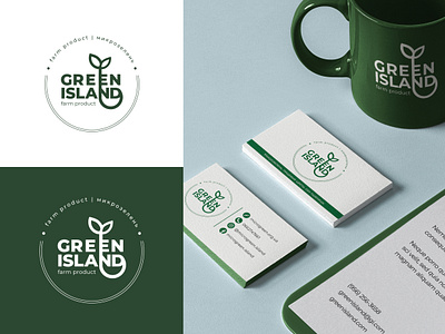 Logo Design - Green Island brand design brand identity branding concept design flat graphic design green greenisland identity illustration logo concept logo design mark microgreen minimal modern logo redesign concept typogaphy vector