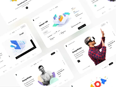 Web_Header Vol.1 banner clean design download header header design header illustration hero banner landing design landing page product design typography ui ui ux user experience ux website website concept white xd