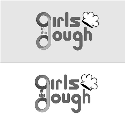 girl in the dough branding chef cook design doughnut food girl illustration letter logo