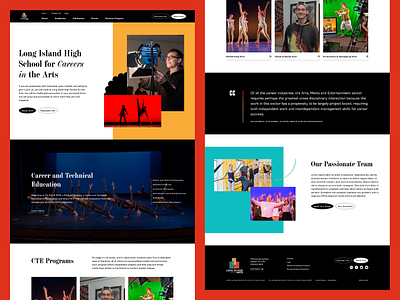 Long Island High School for the Arts—LIHSA Difference art school color palette design flat long island minimal modern shapes typography ui vector web web design