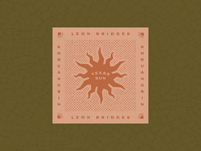 Texas Sun badge design bandana graphic design khurangbin leon bridges sun texture typography