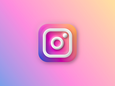 Instagram Icon Big Sur 3d affinity affinitydesigner bevel big big sur branding design icon instagram logo macos mark sur