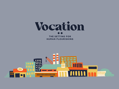 Vocation 2 building buildings design factory illustrated illustration miminal minimal sketch texture vector