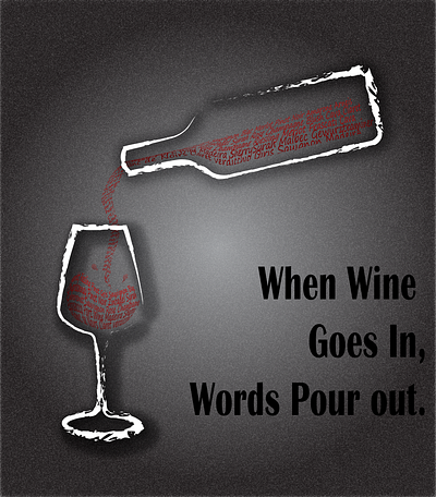 Wine illustration typography