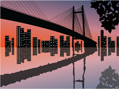 Bridge illustration vector