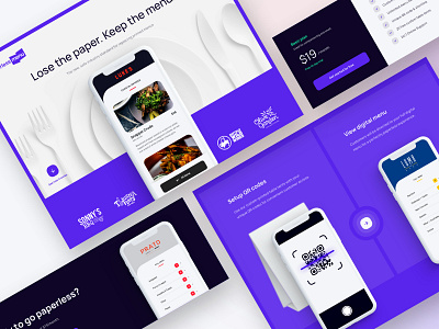 Paperless Menu Website food interface menu ui ux web website