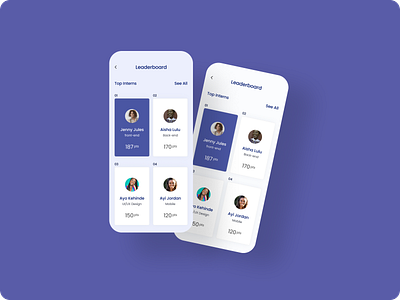 Leaderboard design design mobile design mobile ui uiux