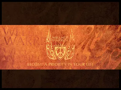 Wellness Warrior Logo and FB Banner branding design logo vector