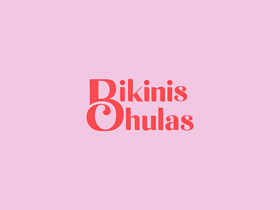 Bikinis Chulas beach brand branding design logo logotype swimwear typography