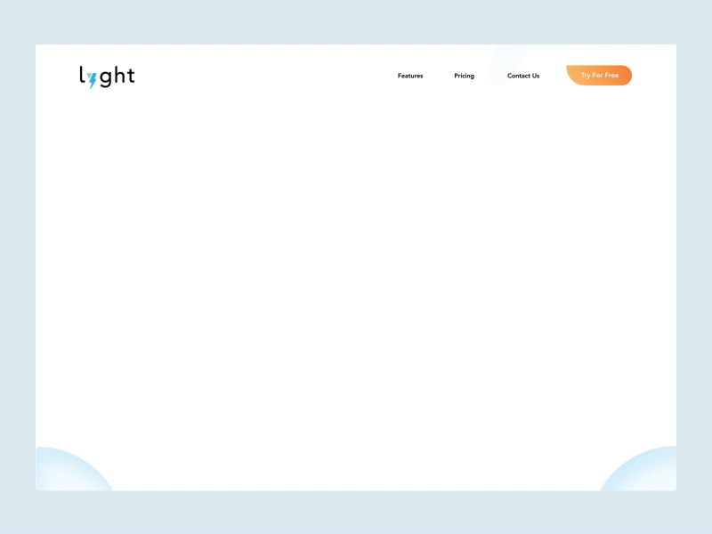 Example of Lyght Homepage Animation
