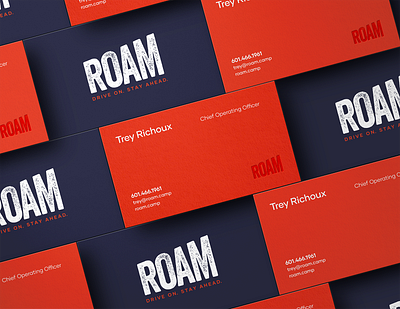 ROAM Business Cards branding business cards collateral design design inspiration graphicdesign hospitality print design rv