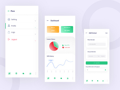 Dashboard App Screen app app design app landing app landing template branding business clean creative cryptocurrency dashboard app design ui