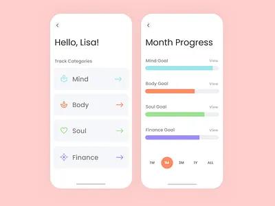 Wholistic Life Management app branding concept design graphicdesign icon product design ui ux visual design web