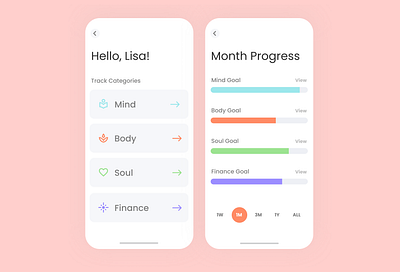 Wholistic Life Management app branding concept design graphicdesign icon product design ui ux visual design web