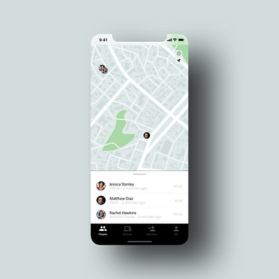 Daily UI 020 - "LocationTracker" 020 app daily ui daily ui challenge dailyui dailyuichallenge design find friends ios iphone location tracker ui