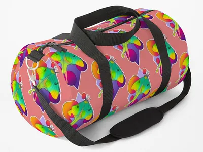 La Luna Duffle bright design graphic design icon illustration merch moth redbubble vector