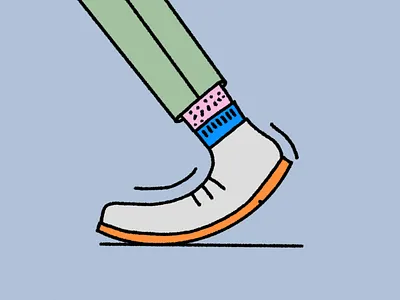 Step at a time character colors illustration procreate shoes steps thecamiloes walk