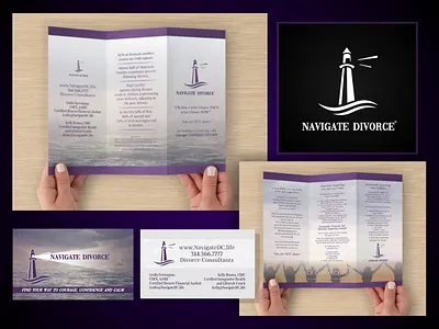 Navigate Divorce branding design logo vector