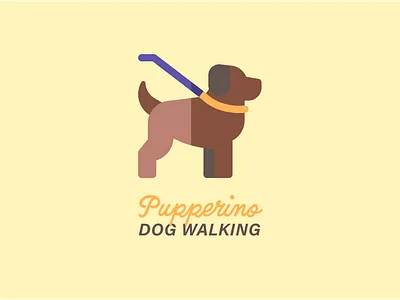 Pupperino Dog Walking branding design dog logo doglogo dogwalkinglogo flat icon icons logo logo design logo designer logo maker logodesign