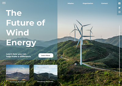 The Future of Wind Energy design landingpage landingpagedesign minimal type typography ui ux web website