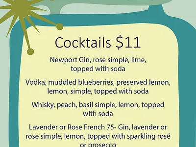 Web Bar Cocktails bar bright design graphic design menu restaurant vector