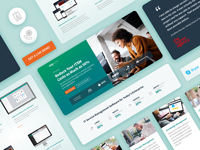ITSM Software Landing Page b2b branding conversion design cro demo graphic design itsm software landing page layout marketing marketing agency marketing campaign marketing collateral saas saas landing page software ui. ux design web design