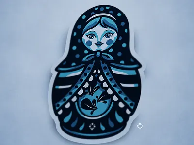 Premade Mascot logo | Matryoshka badge design esports graphic art graphic design graphicdesign illustration illustrator logo logo design logodesign logos logotype marketing mascot mascotlogo matryoshka