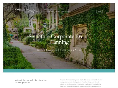 Savannah Destination Management Website branding css design squarespace