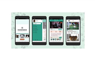 Instagram for pets adopt baddryad cats design dogs socialmedia ui ux visual design