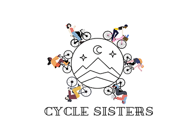 Cycle Sisters Logo artistic bad dryad baddryad branding creative direction design illustration visual design