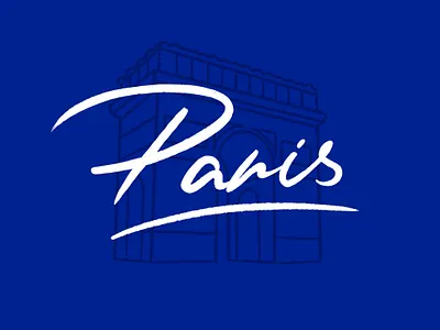 Paris app caligraphy design graphic design handmade illustration logo monogram pantone paris typography