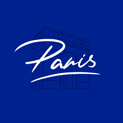 Paris app caligraphy design graphic design handmade illustration logo monogram pantone paris typography