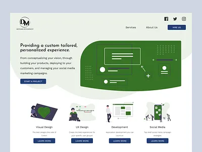 Homepage for Software Development Company design desktop figma software development ui uidesign website