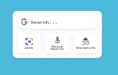 Pixel Google Widget css css grid google logo ui ui design widget