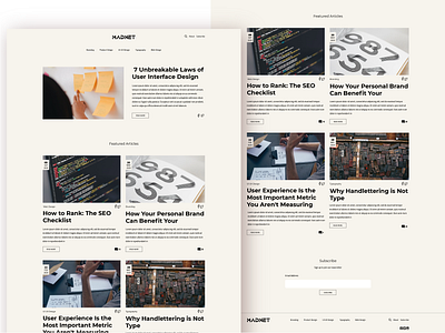 MADNET Blog Web article blog minimal ui uiux web