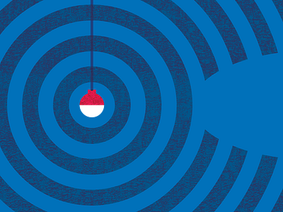 Catch & Release | Posters For Parks 2020 | Detail 1 2020 blue circles design detail fishing geometric grid grit illustration matt outdoors parks poster poster art poster design posters red rough texture