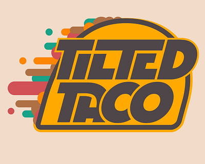 Tilted Taco - Logo illustration logo vector