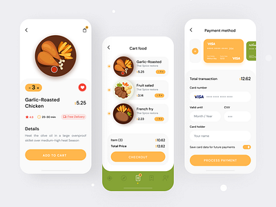 Food Order Mobile App UI app cards ui dashboard design dribbble best shot dribbbleweeklywarmup food delivery app homepage mobile online delivery payment ui restaurant app user experience design user interface design. ux website