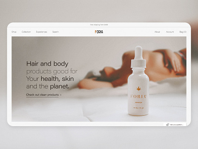 FORIA Landing Page - brand identity branding design design health health app health care healthcare healthy landing landing page lotion perfume perfumes web web design webdesign website website design