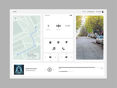 034 Car Interface car car interface daily ui dailyui dayli challenge design ui