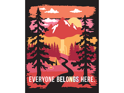 Everyone Belongs Here bipoc design digital art digital illustration illustration inclusivity lgbtq lgbtqia nature pride vector visibility