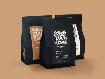 Wilderbloom Label Design arizona artwork branding coffee design graphic illustration label lettering logo typography