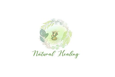 Natural healing business logo hand drawn illustration illustrator logodesign watercolor watercolor illustration watercolor splash