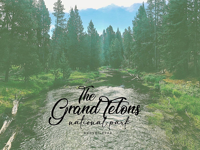 Grand Tetons 2 cover design grand teton graphic design national park template typography